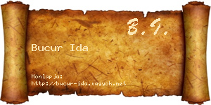 Bucur Ida névjegykártya
