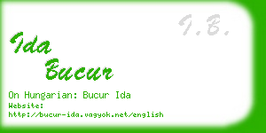 ida bucur business card